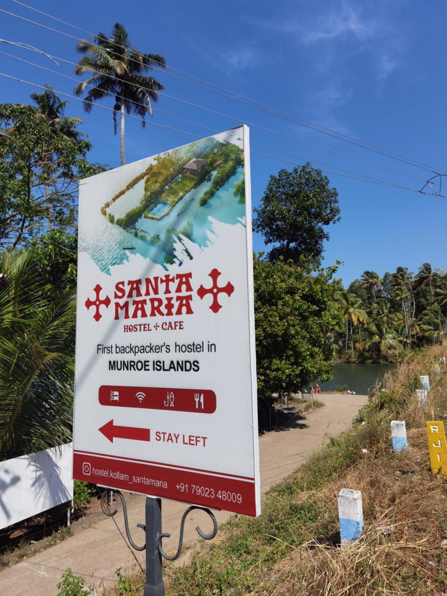 Santa Maria Hostel Munroe Island Mundrothuruth 外观 照片